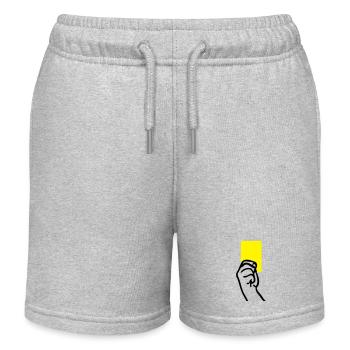 Gelbe Karte Schiedsrichter - Kinder Organic Joggingshorts Mini Bolter von Stanley/Stella - Grau meliert - Vorne