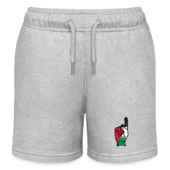 Palestine flag number 1 used - Kids Organic Sweat Shorts by Stanley/Stella - heather grey - Front
