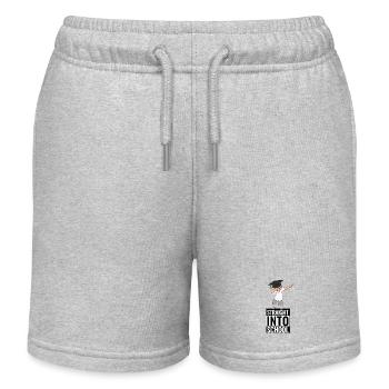 Direkt in die Schule - Straight into school  - Kinder Organic Joggingshorts Mini Bolter von Stanley/Stella - Grau meliert - Vorne