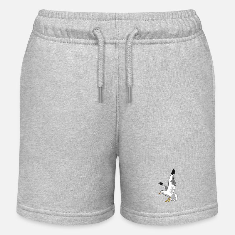 mouette - Short de jogging enfant bio Stanley/Stella - gris chiné