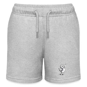 Funny cat scratches - Kids Organic Sweat Shorts by Stanley/Stella - heather grey - Front