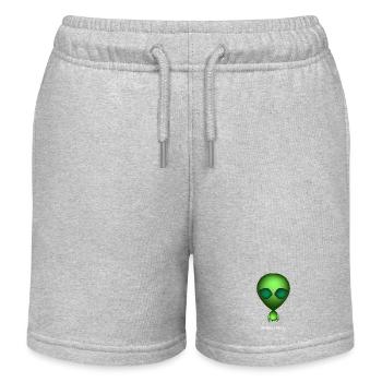 Alien Vert Je suis Extra - Short de jogging enfant bio Stanley/Stella - gris chiné - Devant