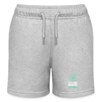 Künstliche Intelligenz GPT - Kinder Organic Joggingshorts Mini Bolter von Stanley/Stella - Grau meliert - Vorne