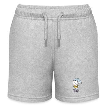梅雨, Tsuyu, pluie de prunes, saison des pluies - Short de jogging enfant bio Stanley/Stella - gris chiné - Devant
