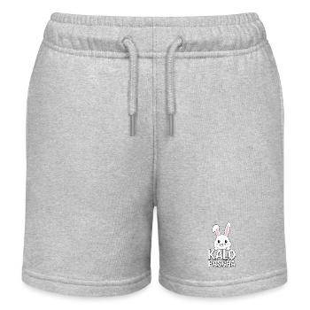Kalo Pascha Griechischer Osterhase Orthodoxes Ostern - Kinder Organic Joggingshorts Mini Bolter von Stanley/Stella - Grau meliert - Vorne