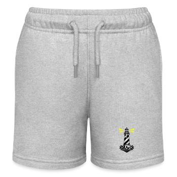 Lighthouse Coast Icon - Kids Organic Sweat Shorts by Stanley/Stella - heather grey - Front