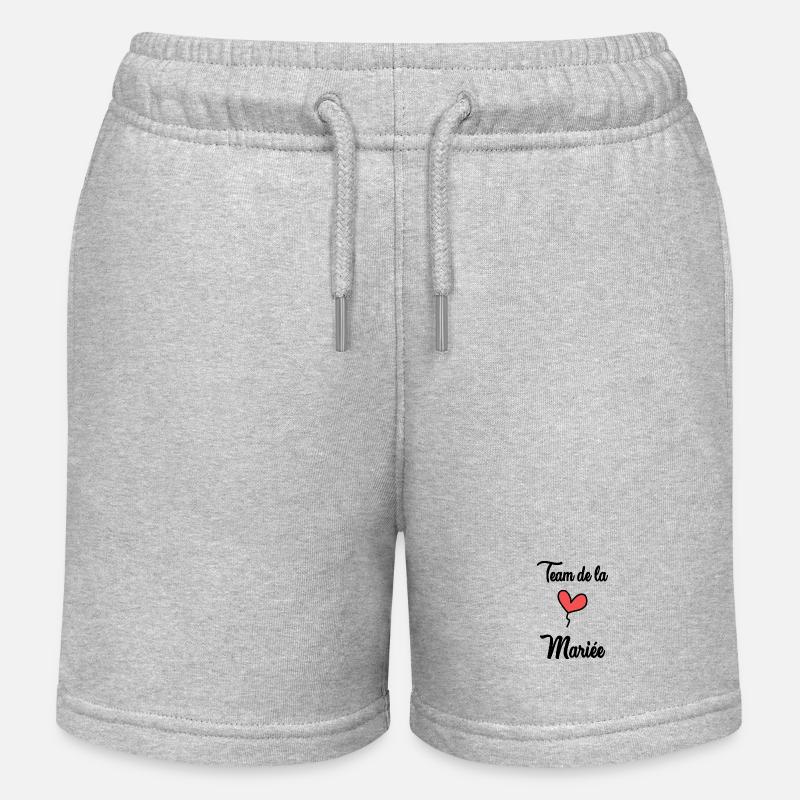 TEAM DE LA MARIEE - Short de jogging enfant bio Stanley/Stella - gris chiné