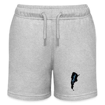Argentine - Short de jogging enfant bio Stanley/Stella - gris chiné - Devant