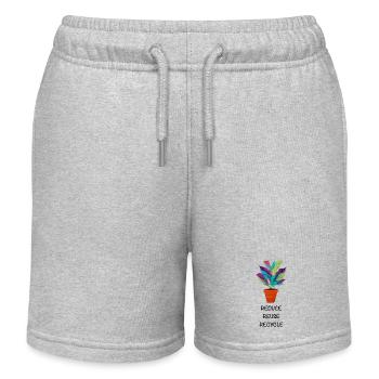 Reduce Reuse Recycle Klima retten - Kinder Organic Joggingshorts Mini Bolter von Stanley/Stella - Grau meliert - Vorne