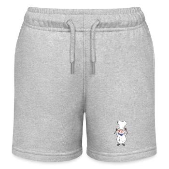 Cook - cuillère en bois - toque - Short de jogging enfant bio Stanley/Stella - gris chiné - Devant
