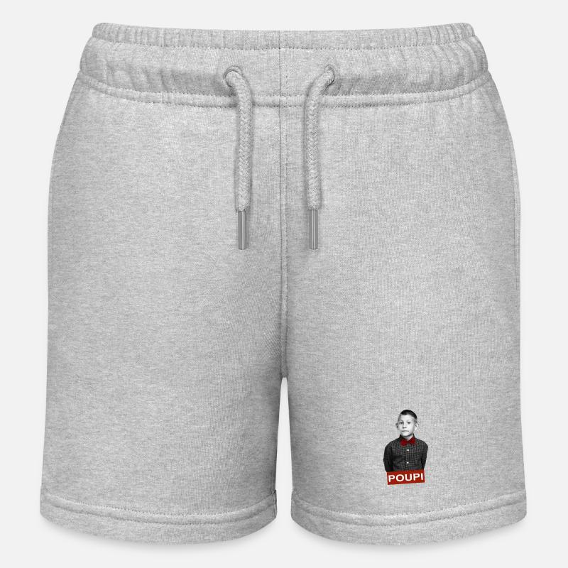 Poupi Malcom Dewey - Short de jogging enfant bio Stanley/Stella - gris chiné