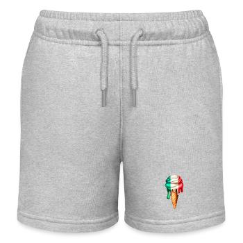 Cornet de glace Italie - Short de jogging enfant bio Stanley/Stella - gris chiné - Devant