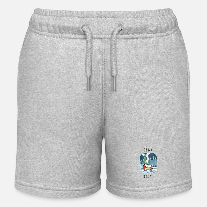 stay_cozy - Short de jogging enfant bio Stanley/Stella - gris chiné