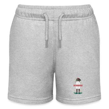 Noël L’Elfe affamé - Short de jogging enfant bio Stanley/Stella - gris chiné - Devant