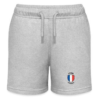Lyon France Schild-Design - Kinder Organic Joggingshorts Mini Bolter von Stanley/Stella - Grau meliert - Vorne
