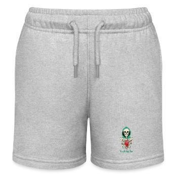 Wachstum braucht Zeit Skelettherz - Kinder Organic Joggingshorts Mini Bolter von Stanley/Stella - Grau meliert - Vorne
