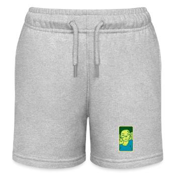 Portrait féminin noir #6 - Short de jogging enfant bio Stanley/Stella - gris chiné - Devant