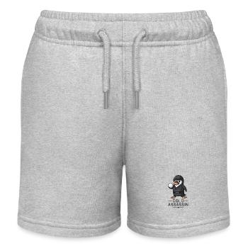 Pingouin ninja - Short de jogging enfant bio Stanley/Stella - gris chiné - Devant