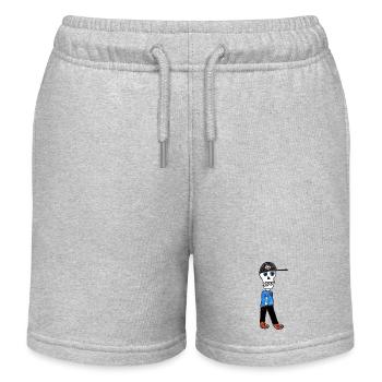 PoolBoy SkullHeart - Kinder Organic Joggingshorts Mini Bolter von Stanley/Stella - Grau meliert - Vorne