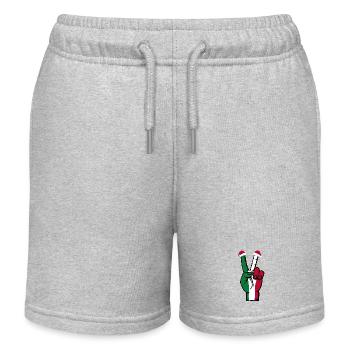 Italy Flag Christmas Peace Symbol - Kids Organic Sweat Shorts by Stanley/Stella - heather grey - Front