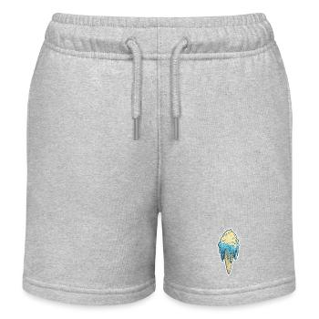 Crème glacée Crème glacée - Short de jogging enfant bio Stanley/Stella - gris chiné - Devant