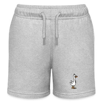 Oie en colère - Short de jogging enfant bio Stanley/Stella - gris chiné - Devant