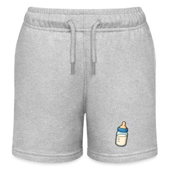Baby bottle - Kids Organic Sweat Shorts by Stanley/Stella - heather grey - Front