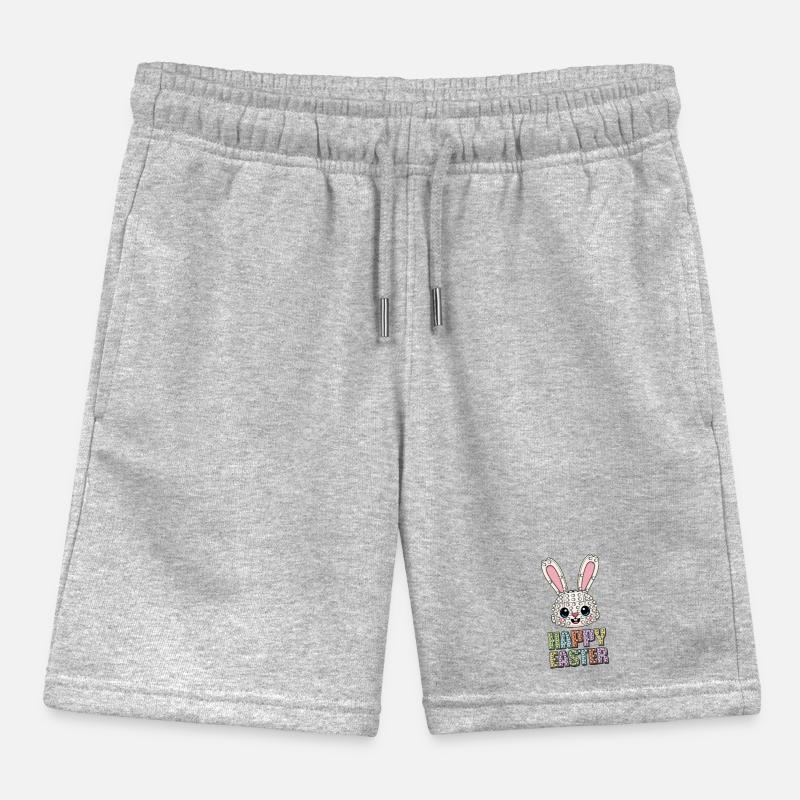 Master Builder Brick Builder Bunny Face Bricks Kids Organic Sweat Shorts by Stanley/Stella
