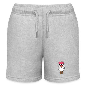 Huhn - Kinder Organic Joggingshorts Mini Bolter von Stanley/Stella - Grau meliert - Vorne