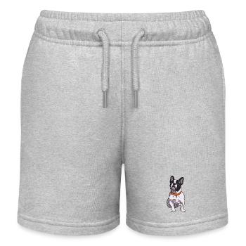 French Bulldog Lover - Kids Organic Sweat Shorts by Stanley/Stella - heather grey - Front
