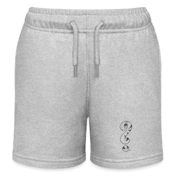 Fragezeichen Schlange - Kinder Organic Joggingshorts Mini Bolter von Stanley/Stella - Grau meliert - Vorne