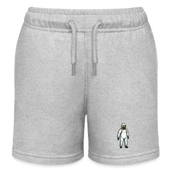 Hazmat Suit Biohazard Man - Kids Organic Sweat Shorts by Stanley/Stella - heather grey - Front
