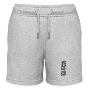 Your best Teacher is your last Mistake - Kinder Organic Joggingshorts Mini Bolter von Stanley/Stella - Grau meliert - Vorne