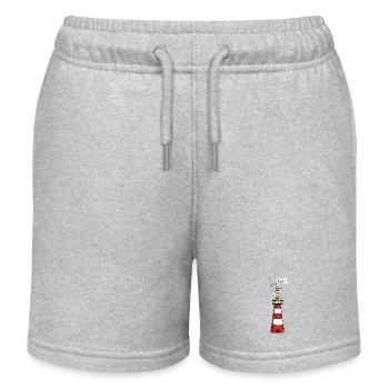 Is Watt Möwe - Nordsee - Leuchtturm - Geschenk - Kinder Organic Joggingshorts Mini Bolter von Stanley/Stella - Grau meliert - Vorne