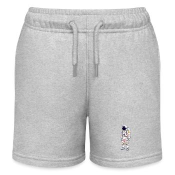 Astronaute - Short de jogging enfant bio Stanley/Stella - gris chiné - Devant