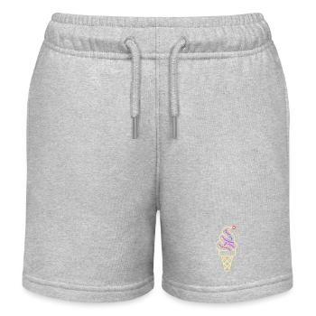 Art de la glace - Short de jogging enfant bio Stanley/Stella - gris chiné - Devant