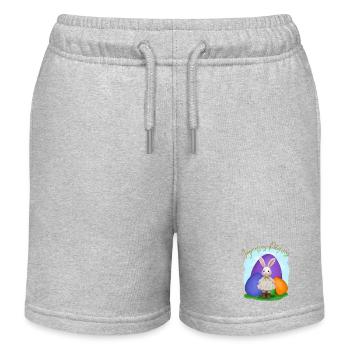 Easter Rabbit - Kids Organic Sweat Shorts by Stanley/Stella - heather grey - Front