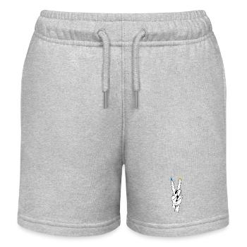 Sieg Ukraine Frieden - Kinder Organic Joggingshorts Mini Bolter von Stanley/Stella - Grau meliert - Vorne
