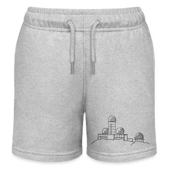 Listening station on Teufelsberg - Kids Organic Sweat Shorts by Stanley/Stella - heather grey - Front