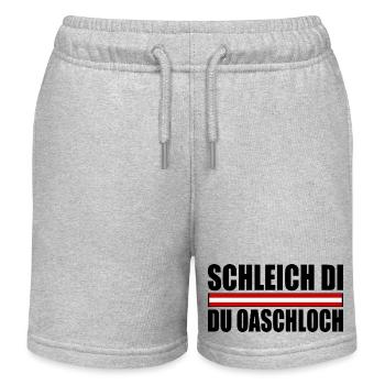 schleich di du oaschloch - Kinder Organic Joggingshorts Mini Bolter von Stanley/Stella - Grau meliert - Vorne