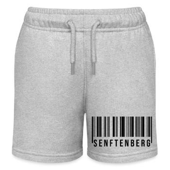 Senftenberg Strichcode - Kinder Organic Joggingshorts Mini Bolter von Stanley/Stella - Grau meliert - Vorne