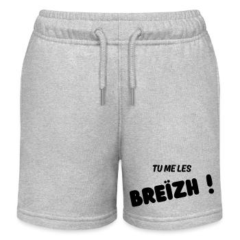 cadeau homme, humour Breton, t-shirt humoristique - Short de jogging enfant bio Stanley/Stella - gris chiné - Devant