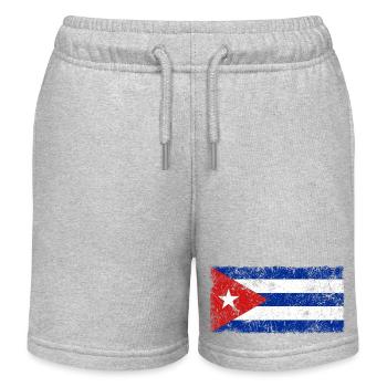Cuba Vintage - Pantalón corto deportivo infantil orgánico de Stanley/Stella - gris jaspeado - delante