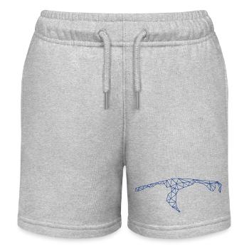 Sylt | Polygone | Bleu - Short de jogging enfant bio Stanley/Stella - gris chiné - Devant
