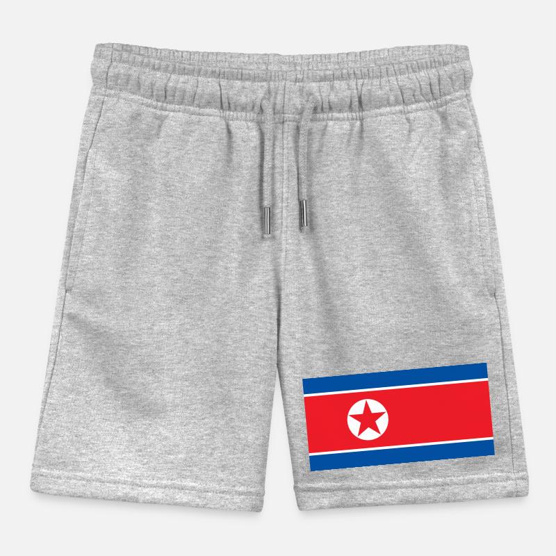 North Korea Kids Organic Sweat Shorts by Stanley/Stella