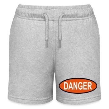Danger - Kids Organic Sweat Shorts by Stanley/Stella - heather grey - Front