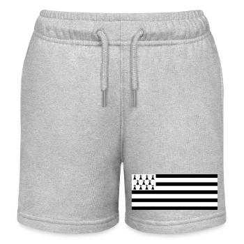 Brittany Breton Flag - Kids Organic Sweat Shorts by Stanley/Stella - heather grey - Front