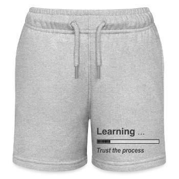 Learning loading bar - Kids Organic Sweat Shorts by Stanley/Stella - heather grey - Front