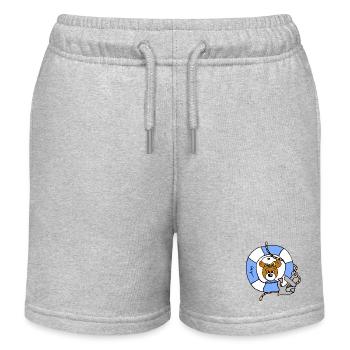 Teddy See Meer Kinder Baby Shirt - Kinder Organic Joggingshorts Mini Bolter von Stanley/Stella - Grau meliert - Vorne