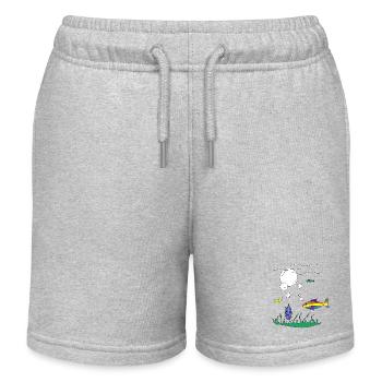 Fische im Meer - Kinder Organic Joggingshorts Mini Bolter von Stanley/Stella - Grau meliert - Vorne